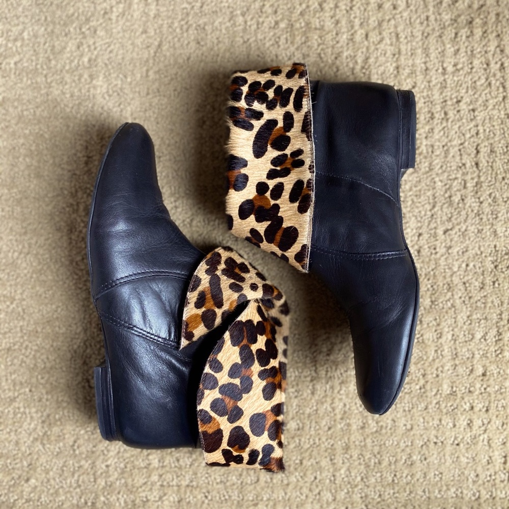 Animal print / black boots - Picture 3 of 6